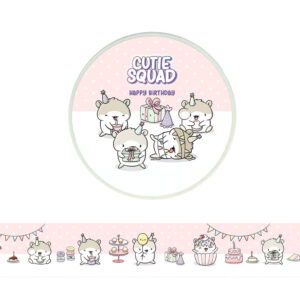 Bulck - Vind hét perfecte cadeau - CutieSquad Washi tape - Happy Birthday Hamsters