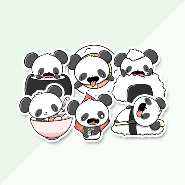 Bulck - Vind hét perfecte cadeau - CutieSquad Stickerset - Sushi Pandas (LIMITED!)