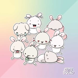 Bulck - Vind hét perfecte cadeau - CutieSquad Stickerset - Kawaii Bunnies