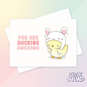 Bulck - Vind hét perfecte cadeau - CutieSquad Ansichtkaart - You're ducking awesome