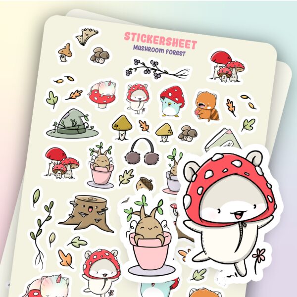 Bulck - Vind hét perfecte cadeau - CutieSquad Stickervel - Mushroom Forest