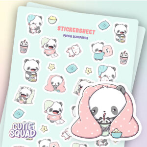 Bulck - Vind hét perfecte cadeau - CutieSquad Stickervel - Panda Sleepover