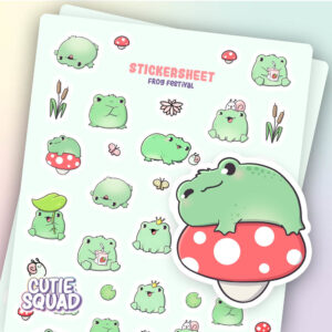 Bulck - Vind hét perfecte cadeau - CutieSquad Stickervel- Frog Festival II