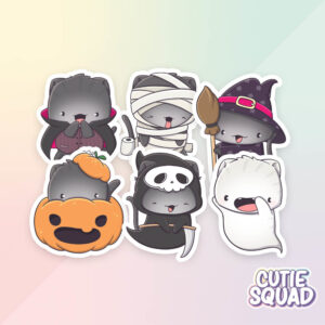 Bulck - Vind hét perfecte cadeau - CutieSquad Stickerset - Spooky Cats