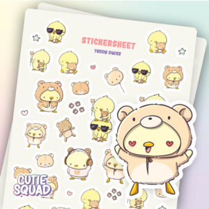 Bulck - Vind hét perfecte cadeau - CutieSquad Stickervel - Teddy Ducks