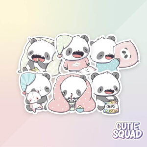 Bulck - Vind hét perfecte cadeau - CutieSquad Stickerset - Panda Sleepover