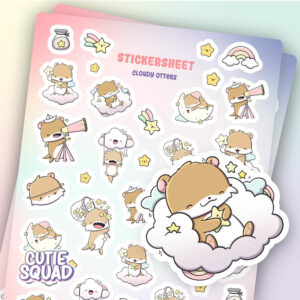 Bulck - Vind hét perfecte cadeau - CutieSquad Stickervel - Cloudy Otters