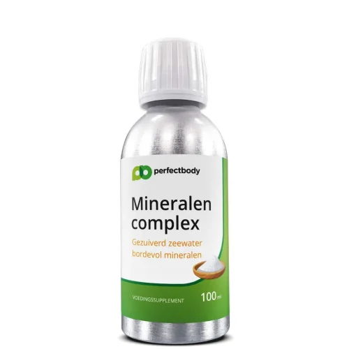 Mineralen complex druppels - Gezuiverd zeewater - Breed spectrum mineralen - 100 ml vloeistof PerfectBody