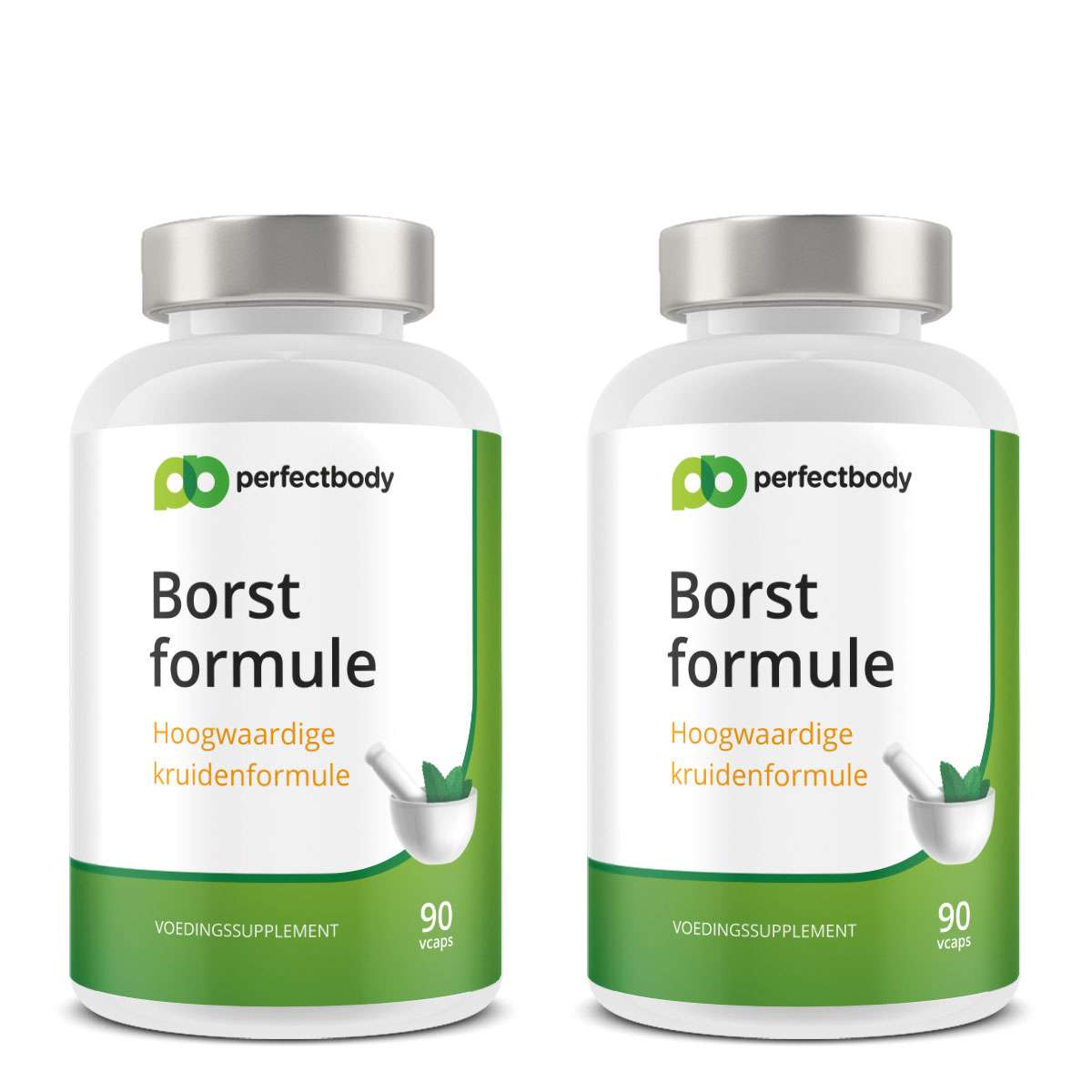 Borstformule 2-pack - Met fenegriek & saw palmetto - Hormoonbalans & borstontwikkeling - 2x90 Vcaps - PerfectBody