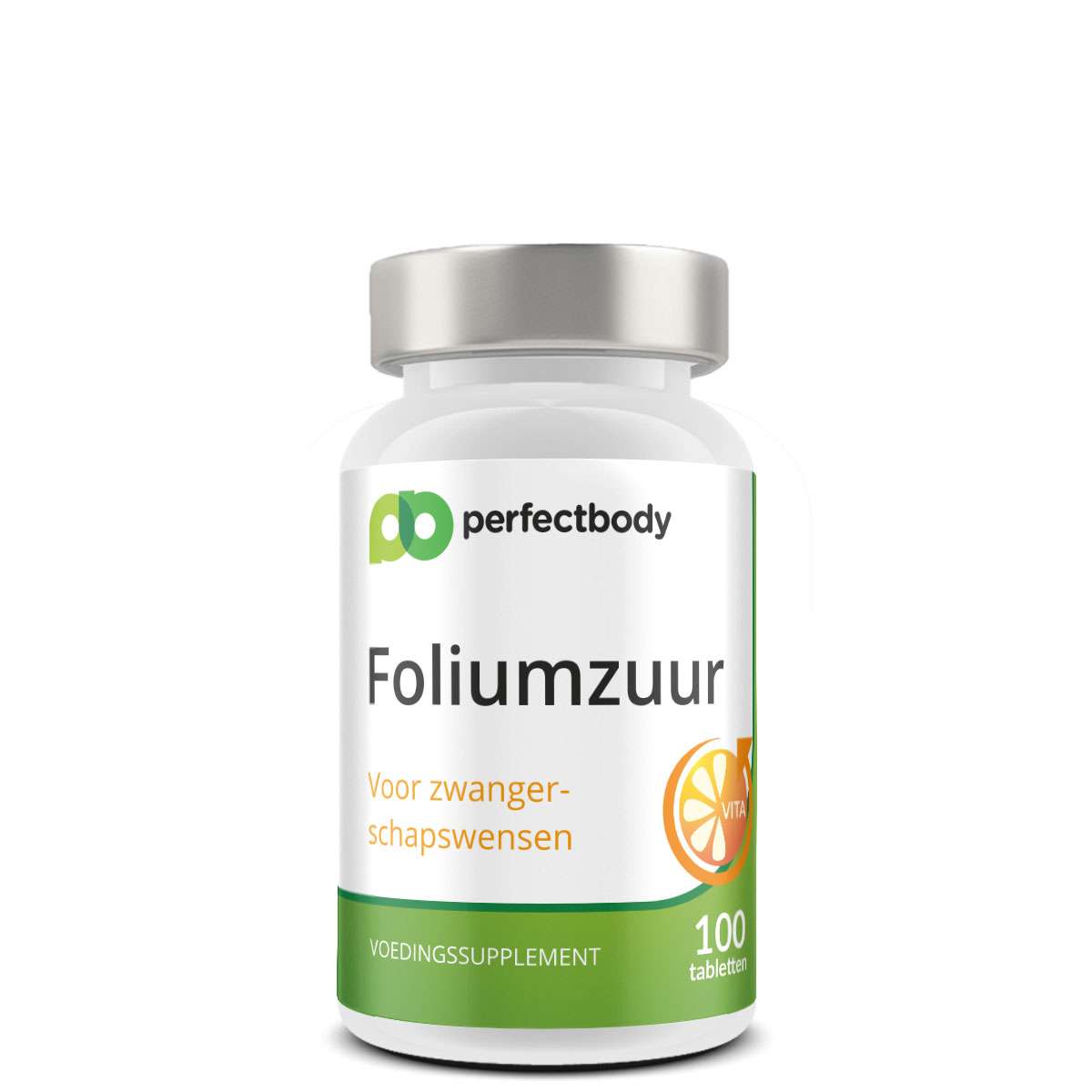 Foliumzuur tabletten - 400mcg per tablet - Voor zwangerschap & concentratie - 100 tabletten PerfectBody