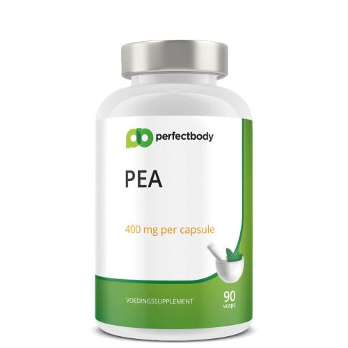 Palmitoylethanolamide PEA capsules 400mg - Natuurlijk bij stress en pijn - Vegetarisch - PerfectBody