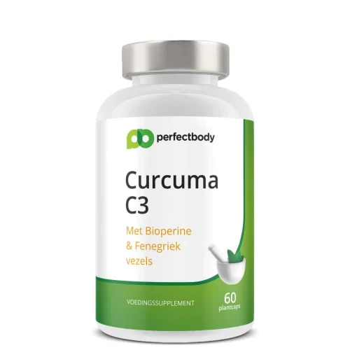 Curcuma C3 capsules - Gepatenteerd Curcumin complex - Met Fenegriek & Bioperine - 60 plantaardige capsules PerfectBody