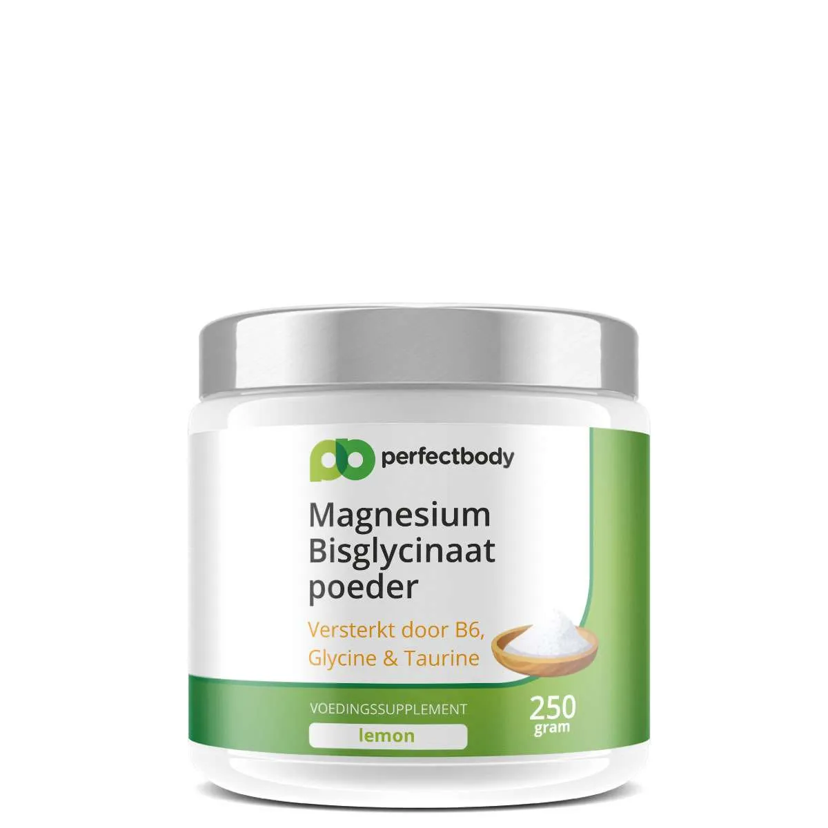 Magnesium bisglycinaat poeder - Vermindert vermoeidheid - Lemon smaak - 250g - PerfectBody