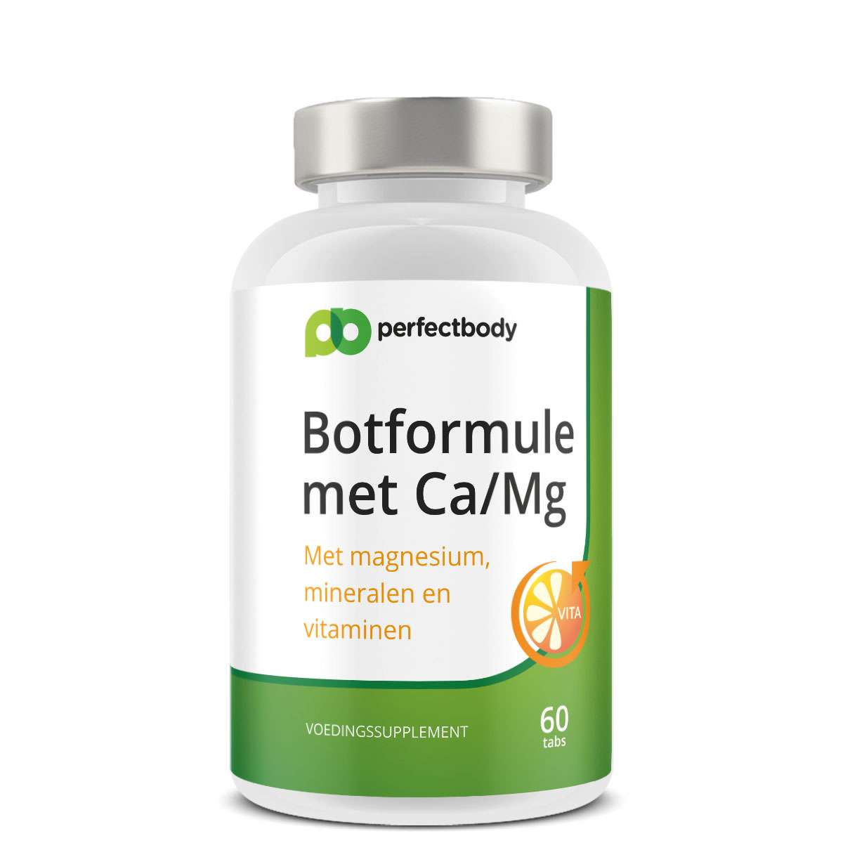 Calcium Magnesium tabletten - Ondersteunt botten & spieren - Vermindert vermoeidheid - Met vitamine D3 & K2 - 60 tabletten PerfectBody