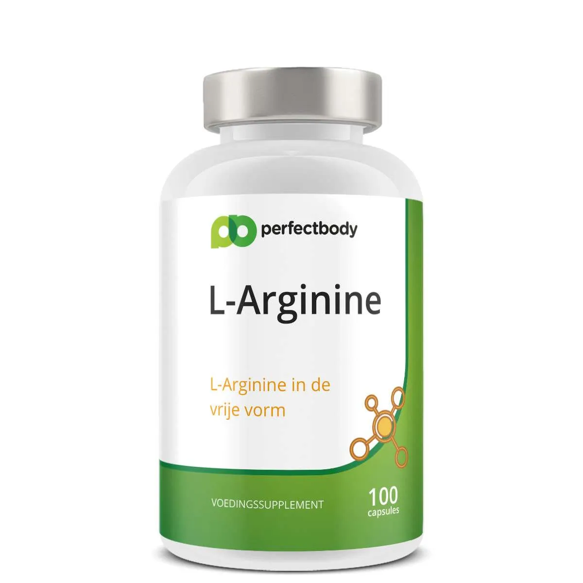 L-Arginine capsules - Bloeddoorstroming & prestaties - Natuurlijke vorm - 100 capsules PerfectBody