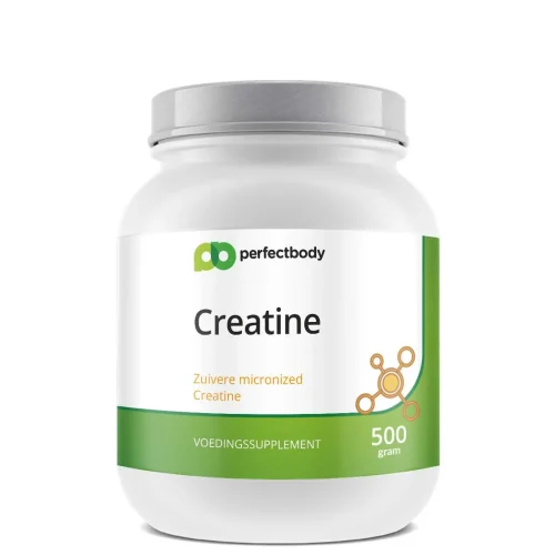 Creatine monohydraat poeder - Micronized ultrafine - Voor kracht & explosiviteit - Zuivere kwaliteit - 500g PerfectBody