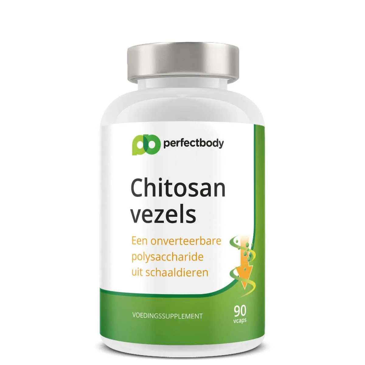 Chitosan capsules - Vezel die vet bindt - Ondersteunt gewichtsbeheersing - Aanvullen met vitamine C - 90 capsules PerfectBody